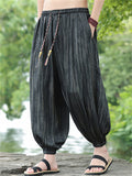 Men's Trendy Black Stripe Cropped Jogger Pants