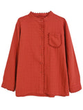 Women's Temperament Sweet Solid Color Shirts