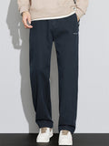 Men's Casual Simple Style Mid Waist Comfy Straight Leg Pants