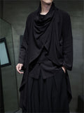 Chinese Style Linen Patchwork Pile Collar Shirts for Men