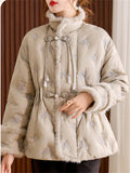 Winter Chinese Style Women's Stand Collar Short Down Coats