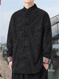 Men's Retro Chinese Style Corduroy Jacquard Tangsuit Jackets