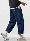 Men's Amekaji Vintage Style Utility Straight Cargo Pants