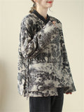 Vintage Literary Ethnic Style Cotton Jackets for Ladies