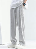 Men's Summer Cool Stripe Quick-Dry Drape Straight Pants