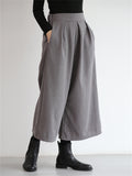 Women's Leisure Oversized Solid Color Wide Leg Pants