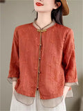 Women's Summer Retro Chinese Style Holiday Embroidery Half Sleeve Shirts