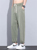 Men's Summer Comfy Regular Fit Drawstring Cropped Pants