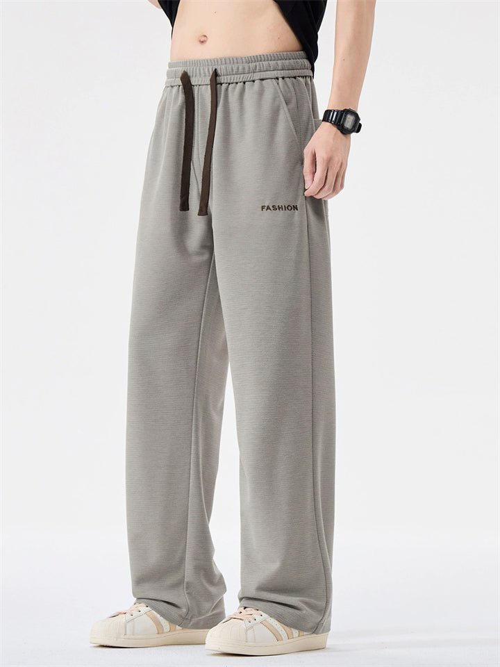 Mens Summer Breathable Baggy Wide Leg  Loose Fit Lounge Pants