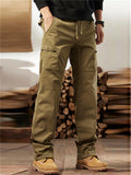 Men's Cozy Elastic Waist Casual Cargo Pants
