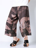 Men's Summer Ancient Style Painting Oversized Cropped Pants