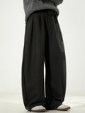 Men's Chic Retro Solid Color Pleated Drape Scimitar Wide Leg Pants