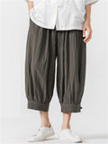 Men's Summer Casual Japanese Style Cotton Cropped Pants