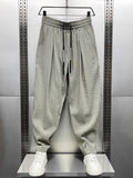 Men's Summer Korean Style Casual Solid Color Drawstring Pants