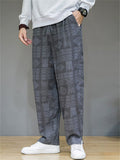 Men Ethnic Patterned Drawstring Waist Casual Lounge Pants