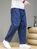 Men's Summer Casual Drawstring Stripe Harem Pants