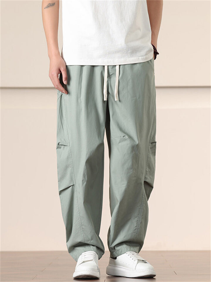 Men's Summer Casual Solid Color Straight Pants