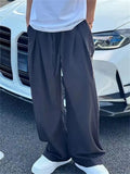 Summer C‌ool Drawstring Wide Leg Casual Pants for Men