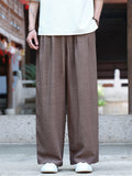 Men Comfy Summer Japanese Streetwear Baggy Wide Leg Pants