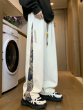 Men's Bears Pattern Loose Fit Straight Casual Pants