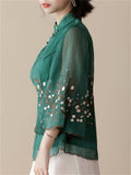 Retro Flower Embroidered Trendy Cheongsam Top for Women