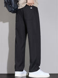 Men's Soft Comfortable Cotton Blend Loose Straight Leg Casual Pants