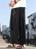 Men's Summer Patchwork Trendy Cozy Drawstring Straight Leg Texture Pants