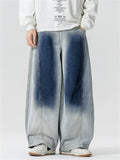 Men's Trendy Hiphop Style Distressed Gradient Wide Leg Jeans
