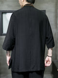 Men's Summer Chinese Style Cool Solid Color Half Sleeve Tang Suit Shirts