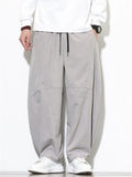 Men's Simple Japanese Style Retro Solid Color Wide Leg Pants