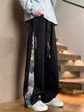 Men's Bears Pattern Loose Fit Straight Casual Pants