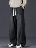 Mens Summer Tencel Baggy Wide Leg Jeans Vintage Washed Streetwear Denim