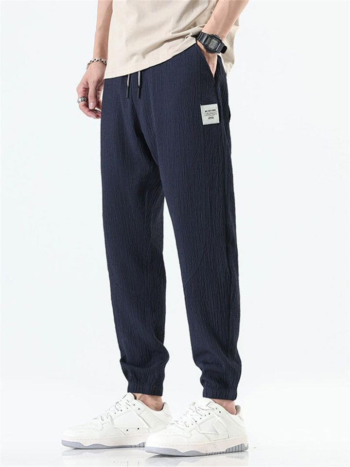 ‌Men's Summer Lightweight Quick Dry Texture Breathable Jogger Pants