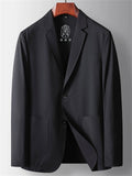 Men's Spring Solid Color Suit Collar Single Breasted Wash-and-wear Jackets