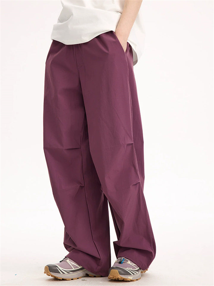 Men's Drawstring Lightweight Quick-Dry Loose Fit Utility Pants