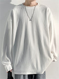 Men's Solid Color Long Sleeve Round Neck Sweatshirts