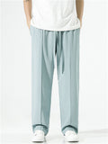 Men's Summer Wear Silky Texture Breathable Casual Long Pants