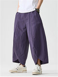 Summer Men's Loose Comfy Wide Leg Cropped Pants