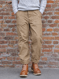 Men's Straight Leg Vintage Cotton Military Fatigue Pants