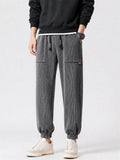 Mens Corduroy Relaxed Fit Utility Cargo Jogger Pants with Pockets