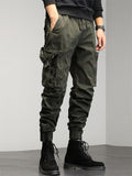 Mens Tactical Cargo Joggers Multi Pocket Work Pants