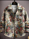 Men's Ethnic Style Print Long Sleeve Lapel Jackets