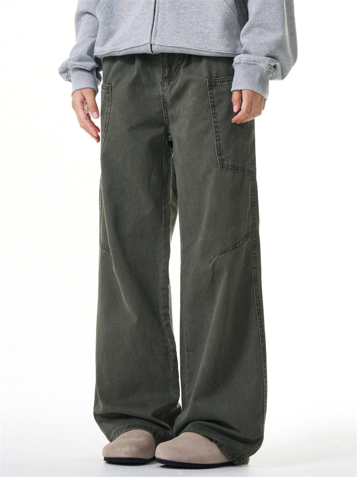 Women's Retro High Street Straight Cargo Pants