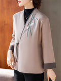 Elegant Plant Crochet Long Sleeve Cardigan Jacket for Women