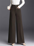 Women's Trendy High Waisted Wide Leg Dress Pants with Pockets