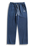 Men's Fashion Elastic Waist Straight Leg Corduroy Pants