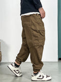 Men's Cool High Street Loose Cargo Jogger Pants with Pockets