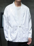 Men's Chinese Style Dragon Jacquard Lace-up Cardigan Outwear