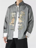 Ancient Loong Embroidery Spring Tang Suit Jacket for Men