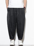 Mens Ice Silk Harem Pants Loose Baggy Yoga Tapered Joggers